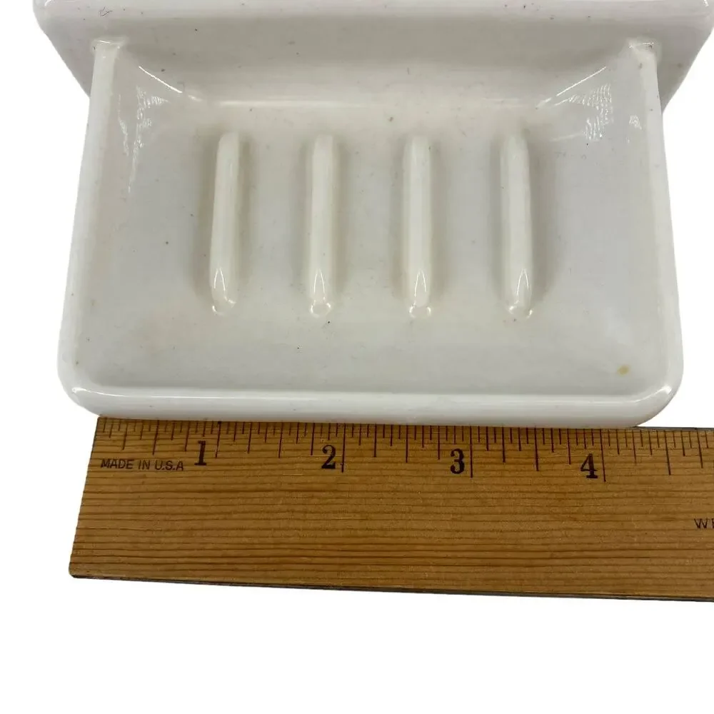 Vintage Soap Dish Period Bathroom Renovation Wall Mount Ceramic Classic Remodel